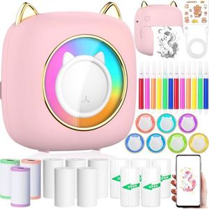 Mini-printer - Draagbare Thermische Printer - Compatibel met Android en iOS - Inclusief 14 Rollen Papier