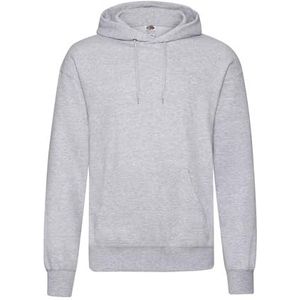 Fruit of the Loom Sweatshirt met capuchon voor heren, ondoorzichtig, Heather Grey, M