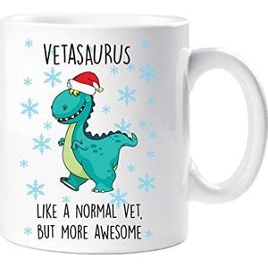 60 tweede makeover kerst Vetasaurus mok dierenarts dinosaurus vaders dag grappige mok aanwezig verjaardag Kerstmis