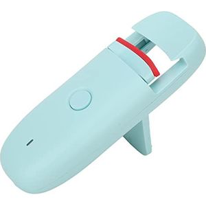 Elektrische wimperkrulspeld, draagbare USB-wimperkrulspeld, snelle verwarming wimperkruller voor vrouwen, constante temperatuur, blijvende styling, geen trekken, thermochrome siliconenmat (groen)