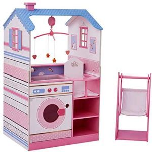 Teamson Kids Poppenmeubel - Voor 16-18"" Babypoppen - Kinderspeelgoed - Roze/Blauw