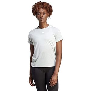 adidas Women's Aeroready Train Essentials Minimal Branding Crewneck T-Shirt, Wonder Silver, X-Large