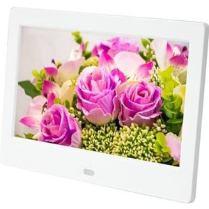 7 Inch Scherm LED HD IPS 800x480 Digitale Fotolijst Elektronische MP3-muziek MP4-filmspeler Slimme Cadeau Eenvoudig Delen Momenten(White)