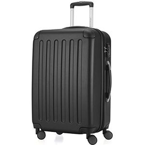HAUPTSTADTKOFFER - SPREE - Harde koffer, trolleykoffer, uitbreidbare reiskoffer, TSA, 4 wielen, 65 cm, 74 liter, zwart