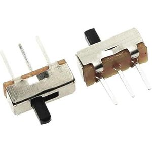 SS12D00, SS-12D00, 50 stuks, 2 MM 4 MM 6 MM 1P2T tuimelschakelaar, interruptor on-off mini, 1-weg, 2-bands schuifschakelaar, printplaatmontage (SS12D00-G4)