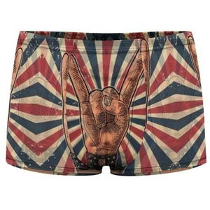 Rock And Roll Boxershorts voor heren, sexy shorts, mesh boxers, ondergoed, ademende onderbroek, string