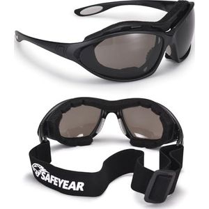 SAFEYEAR SG002BC - Veiligheidsbril - Donkere Anti-condens- en Anti-kras-glazen - UV400-glazen