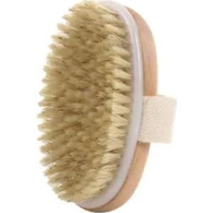 XIOKLM 2-in-1 droge huid lichaamsborstel natuurlijke haren dode huidverwijderaar anti-cellulitis exfolieert bloedcirculatie gezondheid massage tools (B2)