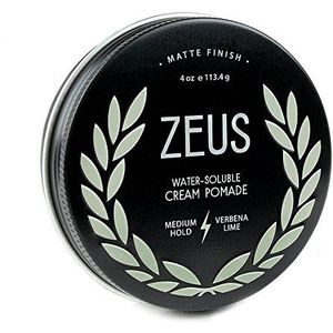ZEUS Crèmekleurige haarpomade voor mannen, matte afwerking, medium hold, 100 g (nieuwe formule)