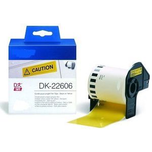 Geel 62 mm x 15,24 mm voor Brother P-Touch QL1000 1050 1060