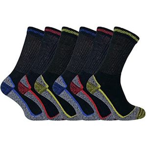 SOCK SNOB - 6 Paren Heren/Heren Bamboe Werksokken vor Laarzen (39-45 EU, BWS)