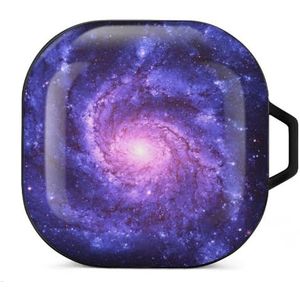 Spiraalvormige Galaxy oordopjes hoesje compatibel met Samsung hard shell beschermhoes zwart stijl