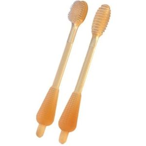 Siliconen Baby Tandenborstels Set Peuters Eerste Tandenborstel Zuigeling Tong Cleaner Antislip Tanden Masseren Borstel voor 0-18M Baby Tandenborstels Set met Stofkap