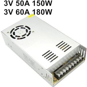 voor CCTV, LED-stripverlichting, radio, computerprojectie 3V 50A 60A Gereguleerde Schakelende Voeding AC naar DC Transformator 150W 180W Industrieel Monitoring Systeem Schakel Driver(50A 150W)