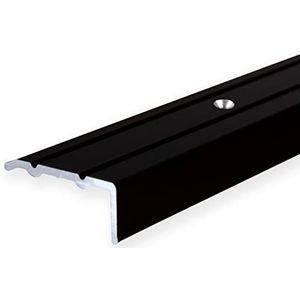 PROVISTON afwerkprofiel | Geanodiseerd aluminium | Zilver | Breedte 10 mm | Dikte parket 8,5 mm | Lengte 2700 mm | Geboord | Trapneus | Trapprofiel parket | 1 stuk