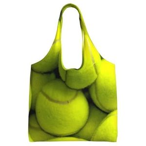 BEEOFICEPENG Schoudertas, Grote Canvas Tote Bag Tote Purse Casual Handtas Herbruikbare Boodschappentassen, Stevige Tennis, zoals afgebeeld, Eén maat