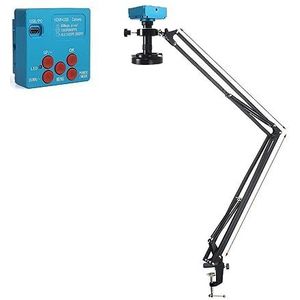 Zoomlens, varifocale lens, 48MP 4K 1080P USB Industriële Video Digitale Microscoop Camera 130X Zoom C Mount Lens Cantilever stand for Reparatie Solderen voor industriële videoIndustriële video(37CM-01