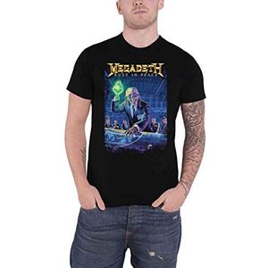 Megadeth T Shirt Rust In Peace 30th Anniversary Band Logo nieuw Officieel Zwart