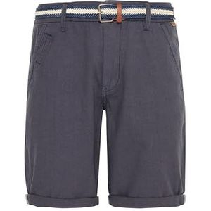 Indicode Mews Chino shorts voor heren, bermuda, korte broek met riem, regular fit, marineblauw (400), XL