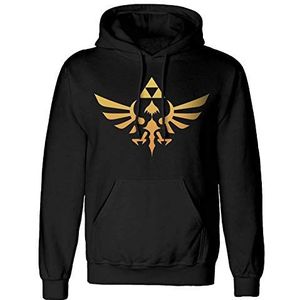 Legend of Zelda The Hyrule - Triforce Logo heren sweatshirt met capuchon zwart Regular, zwart., L