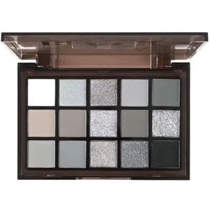MQPALZKD 15 kleuren oogschaduwpalet Smoky Palette Matte oogschaduw Parel mat zilvergrijs oogcosmetica
