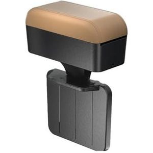 Interieur modificatie Auto Armsteun Box Organizer Verstelbare Hoogte Elleboog Rust Pad Opbergdoos Universele Interieur Armsteun Zitting Gap Organizer(Black-Beige)
