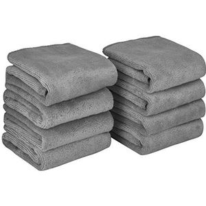 Microvezel Gezichtsdoeken Make-up Remover Doeken Gezicht Droogdoeken Wassen Handdoeken Gezichtsreiniging Handdoeken Super Zacht 30cm x 30cm 8 Pack Grijs