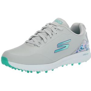 Skechers Go Max Arch Fit Golfschoenen zonder noppen voor dames, Waterdichte bloemen grijs, 37 EU