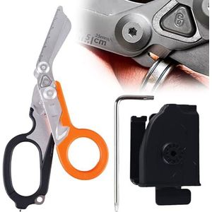 GOEDCH 6-in-1 noodschaar: kampeerschaar, multitool, multifunctionele reddingsschaar, opvouwbare traumaschaar, roestvrij staal, voor professioneel, dagelijks gebruik