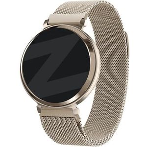Bandz Milanese Loop Band - Milanese smartwatchband 14 mm met magnetische sluiting geschikt voor Garmin Lily 2 (alleen tweede versie) - Champagne