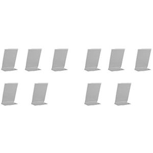 Daconovo 10 Stuks Serie Kantoor Acryl A6 Display Folding Stands Kunststof Meter Elektronische Prikbord Menu Universiteit Houder voor Zakelijke Poster