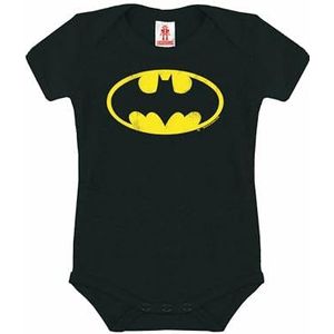 LOGOSHIRT Rompertje/body 'DC Batman-Logo'  geel / zwart