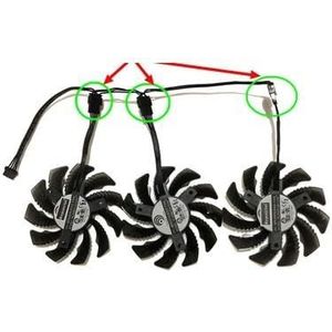 3 stuks/set PLD08010S12HH T128010SU GPU-koeler voor videokaartkoeling voor GIGABYTE GTX 1080 1070 Ti GTX1080 1080TI Gaming 1060 G1 ROCK(1 Set PLD08010S12HH)