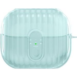 TPU Case Cover voor 2024 Galaxy Buds 3 Pro draadloze oordopjes accessoires, valbestendig en stofdicht zachte beschermhoes (transparant blauw)