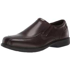 Nunn Bush Men's Bleeker Street Slip On Loafer with KORE Slip Resistant Comfort Technology, Brown, 7.5 Medium US