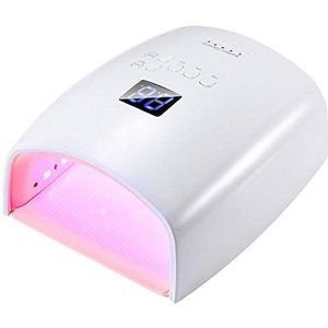 nageldrogers voor nagellak en gel， W/batterij met hoge capaciteit Pro manicure nageldroger uithardingslicht, for alle gel nagellak, nail art tools(White)
