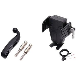 Telefoon Mount Draadloos Snel Opladen Motorfiets Gps Telefoon Houder Navigatie Beugel Voor Gold Wing Gl 1800 F6B GL1800 Dct 2018 2019 2020 2021 GPS Navigatiehouder(StyleAE)