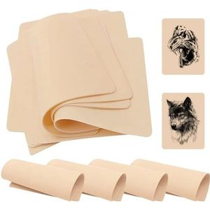 Tonbao tattoo-oefenhuid, 15 stuks, dubbelzijdige tattoo-huid, 19 x 14 cm, huidtatoeage voor tattoo-accessoires, beginners en ervaren tattoo-kunstenaars..