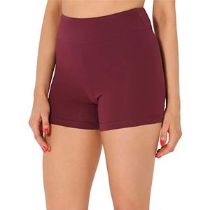 Merry Style Dames Shorts Fietsbroek Onderbroek Hotpants van Katoen MS10-359 (Bordeaux,XS)