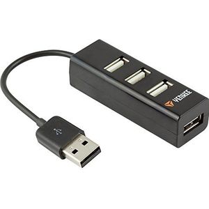 Yenkee - YHB 4001BK - USB Hub - Zwart - 4 Poorts - Plug & Play