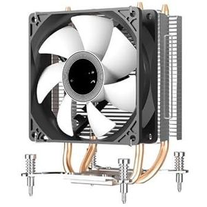 CPU-luchtkoeler, 2 koperen buizen met directe aanraking, ondersteuning voor ARGB-verlichtingseffect, dubbele platformgesp (ronde versie)