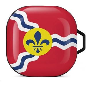 Louis vlag oordopjes hoesje compatibel met Samsung hard shell beschermhoes zwart-stijl