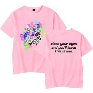 Omori Tee Mannen Vrouwen Mode T-shirt Jongens Meisjes Cool Gaming Korte Mouw Shirt Zomer Kleding, roze, M