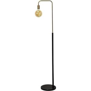 Vloerlamp Metalen staande lamp leeslamp marmer voet E27 hoge lampen for woonkamer hal slaapkamer staand (Color : Noir, Size : Remote control switch)