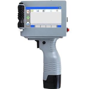 Handheld Jetprinter For Doosglas, Plastic Fles, Draagbare Laserprinter Gebruiksvriendelijk(Black+grey)