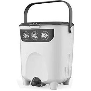 Compostemmer Bokashi Compost Starter Kit, All Season Indoor Beginners Composter, Countertop Kitchen Compost Bin, Composting Container with 1.1 lbs Compost Bran, Food Recycler for Indoor (Color : Blan