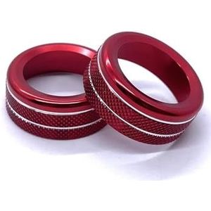 Airconditioning schakelaars Radio Volume Knop Decoratiering Voor Macan Voor Panamera 718 911(ROOD)