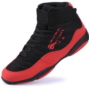 Worstelschoenen for volwassenen Professionele boksschoenen Fitnesstraining Sneakers Combat Gym Sportschoenen for jeugd Heren Dames (Color : Red, Size : 41 EU)