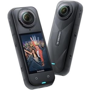 Insta360 X5 Actiecamera, waterdicht, 8K, 360°, zwak licht, onzichtbare selfiestick, robuuste en verwisselbare lens, 3-uurs batterij, geïntegreerde windbescherming, stabilisatie