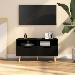 DIGBYS TV Kast Zwart 90x40x48,5 cm Engineered Wood